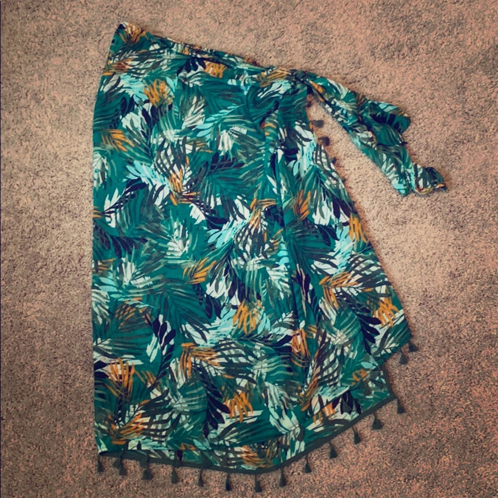 NWT White House Black Market Deep Green Sarong